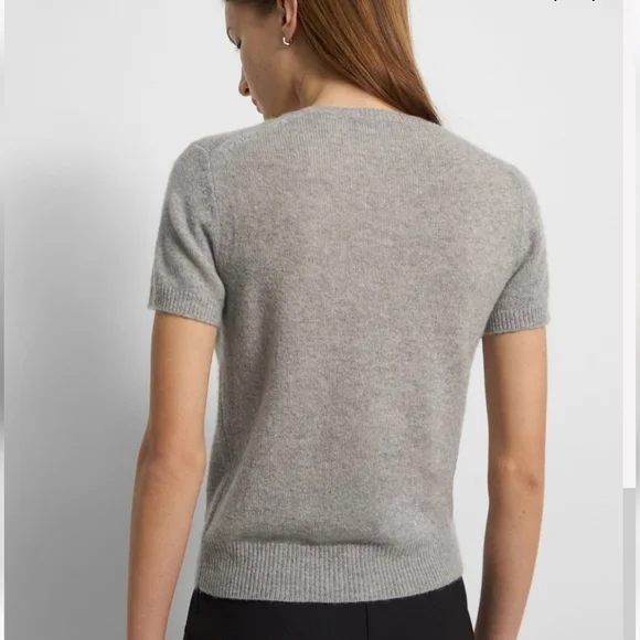Theory Short Sleeve Cashmere Blouse - Picture 3 of 6